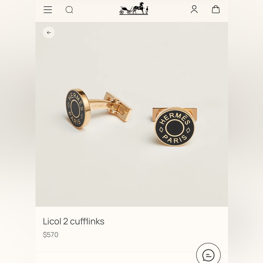 BRAND NEW HERMES CUFFLINKS